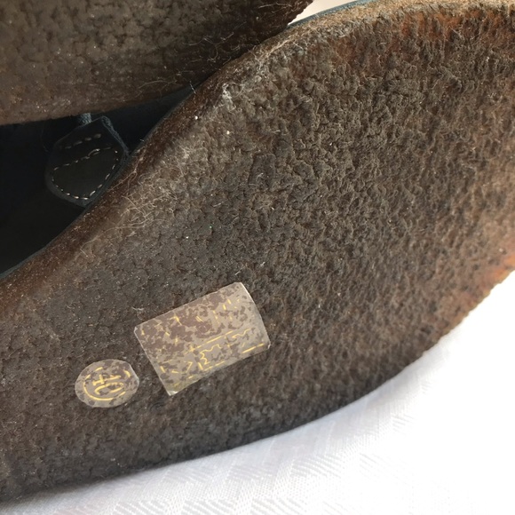 F-Troupe Women’s Sz 40 Blue Wedge Heel Boots US 10 - Picture 7 of 16